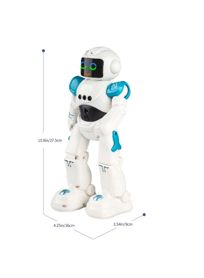 Cady لعبة الروبوت الذكي للأطفال مع التحكم بالإيماءات أو جهاز التحكم عن بعد | روبوت غنائي راقص قابل لإعادة الشحن | رفيق تفاعلي تعليمي للأولاد والبنات | تصميم مستوحى من رواد الفضاء باللونين الأبيض والأزرق | هدية ذكية ومثالية للأطفال - Image 2